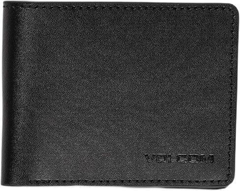 Volcom Men's Evers Bi-Fold Leather Wallet, Black, One Size in Saudi Arabia