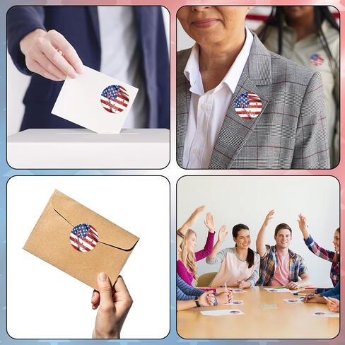 Heyfibro 500 PCS I Voted Today Stickers, 1.5 Inch Vote Stickers for Voting Supplies, Patriotic Vote Stickers for Elections, School Voting Events, and Campaigns in Kuwait