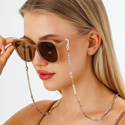 Glasses Chain for Women Eyeglasses Chain Crystal Beaded Eye Glasses Holders Around Neck Sunglasses Chain for Women in Kuwait