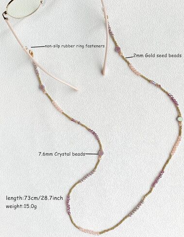 Glasses Chain for Women Eyeglasses Chain Crystal Beaded Eye Glasses Holders Around Neck Sunglasses Chain for Women in Kuwait