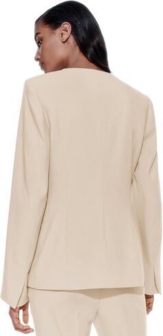 سترة نسائية كاجوال من BZB مفتوحة من الأمام وأكمام طويلة للعمل والمكتب ورقبة على شكل حرف U in Kuwait