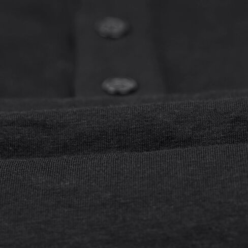 Muscle Alive Mens Summer Casual Short Sleeve Henleys T-Shirt Single Button Placket Plain v Neck Shirts in Kuwait