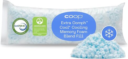 Coop Home Goods حشوة AC إضافية، رغوة الذاكرة المملوءة بالجل وحشوة بولي، كيس بوزن 1/2 رطل، إعادة ملء وسادة رغوة الذاكرة Eden، GREENGUARD Gold وCertiPUR-US معتمدة in Saudi Arabia
