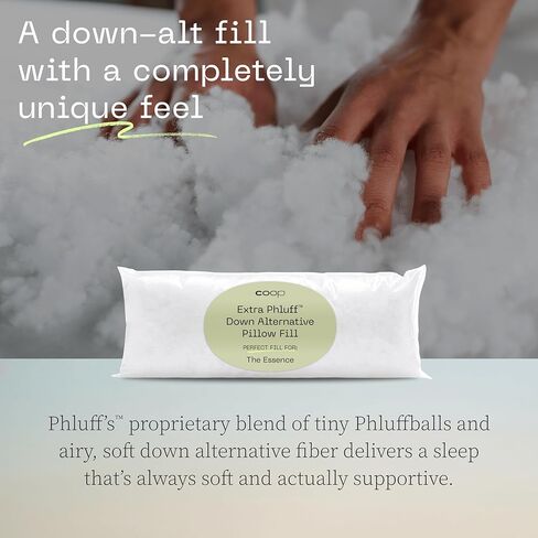 Coop Home Goods Extra Oomph AC Fill, Gel-Infused Memory Foam & Poly Fill, 1/2 Pound Bag, Refill for Eden Memory Foam Pillow, GREENGUARD Gold and CertiPUR-US Certified in Kuwait