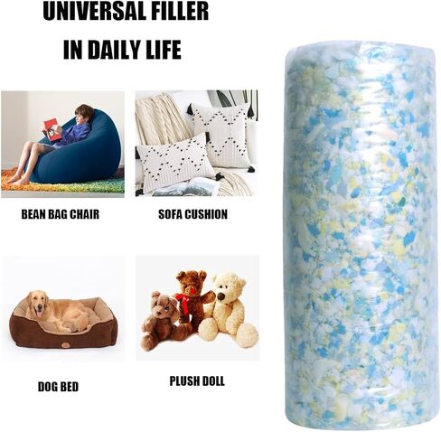 BOXIN 5lbs Shredded Memory Foam Filling for Bean Bag Filler, Soft and Convenient Pillow Stuffing Foam for Couch Cushion, Dog Bed, Chair, Arts & Crafts, Added Gel Particles in Saudi Arabia