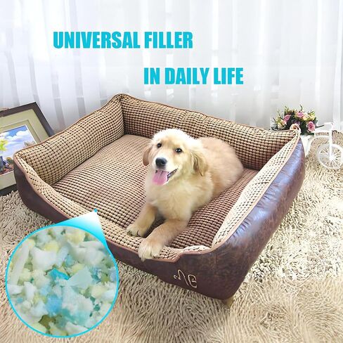 BOXIN 5lbs Shredded Memory Foam Filling for Bean Bag Filler, Soft and Convenient Pillow Stuffing Foam for Couch Cushion, Dog Bed, Chair, Arts & Crafts, Added Gel Particles in Saudi Arabia