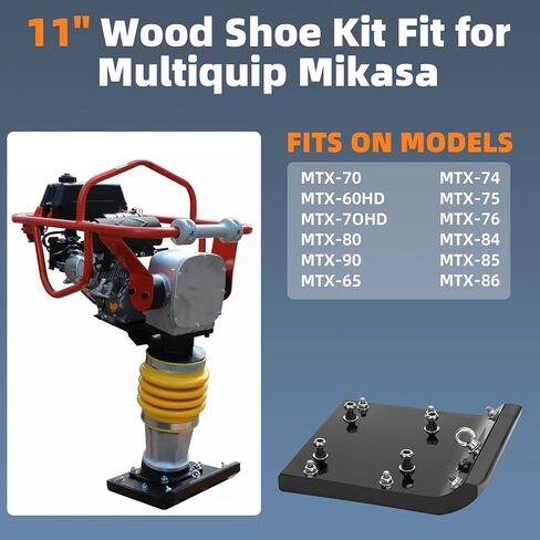 11" Wood Shoe Kit for Multiquip Mikasa MTX70 MTX80 MTX90 MTX70HD MT65 MT74 MT75 MT76 MT84 MT85 MT86 Jumping Jack Rammer in Kuwait