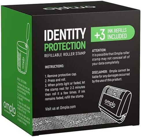 Identity Theft Data Protection Roller Stamp - Includes 3 Ink Refills in Saudi Arabia