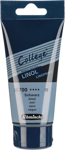 Schmincke - College Linol, Artists' lino Printing Inks, Black in 75 ml Tube, 39700013, Low-Odour Water-Based lino Printing Ink, lightfast, Even Print in Saudi Arabia
