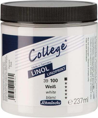 Schmincke - College Linol, Artists' lino Printing Inks, Black in 75 ml Tube, 39700013, Low-Odour Water-Based lino Printing Ink, lightfast, Even Print in Saudi Arabia