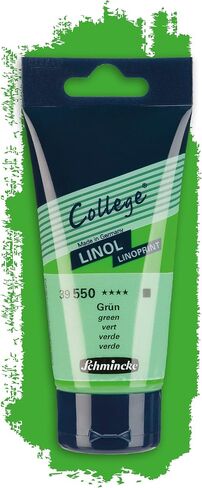Schmincke - College Linol, Artists' lino Printing Inks, Black in 75 ml Tube, 39700013, Low-Odour Water-Based lino Printing Ink, lightfast, Even Print in Saudi Arabia