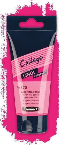 Schmincke - College Linol, Artists' lino Printing Inks, Black in 75 ml Tube, 39700013, Low-Odour Water-Based lino Printing Ink, lightfast, Even Print in Kuwait
