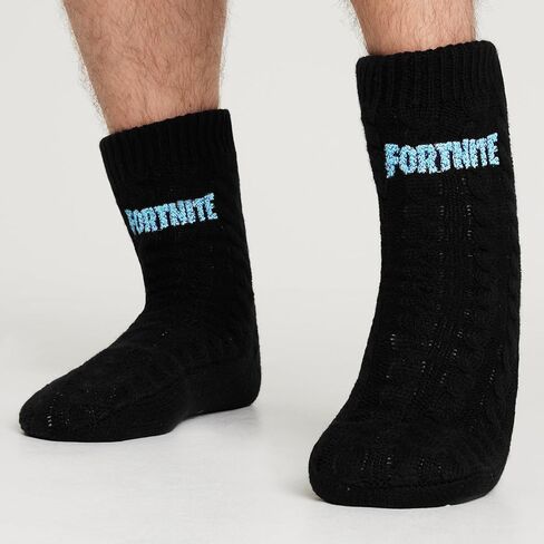 جوارب FORTNITE للرجال والمراهقين - جوارب دافئة ناعمة منفوشة مع نعل غير قابل للانزلاق مبطن بصوف الشيربا مقاس واحد - هدايا للرجال in Kuwait