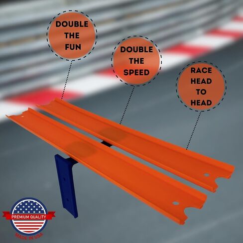 موصلات الحائط لمسار السباق المتوافقة مع مسارات Hot Wheels | نسخة لولبية أو لاصقة | إنشاء مسارات سباق ملحمية | صنع في الولايات المتحدة الأمريكية (10 عبوات باللون الأزرق) in Saudi Arabia