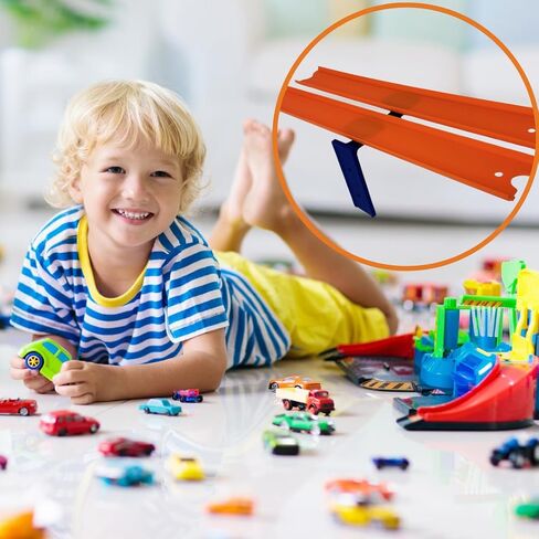 موصلات الحائط لمسار السباق المتوافقة مع مسارات Hot Wheels | نسخة لولبية أو لاصقة | إنشاء مسارات سباق ملحمية | صنع في الولايات المتحدة الأمريكية (10 عبوات باللون الأزرق) in Saudi Arabia