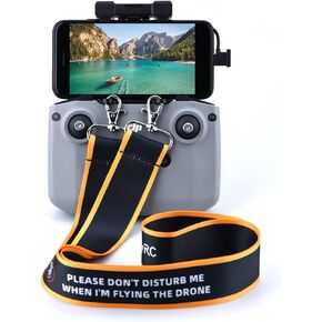 حزام الرقبة ذو الخطافات المزدوجة من HeiyRC لـ DJI AIR 3/Mini 2/Air 2S/Mavic 3/Air 2/Mini 3 Pro لجهاز التحكم عن بعد المضاد للسقوط (يرجى عدم إزعاجي عندما أطير بالطائرة بدون طيار) in Kuwait