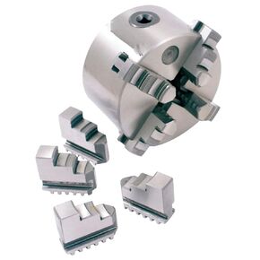 HHIP 3900-0425 4-Jaw Self-Centering Chuck Plain Back, 5"
