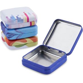 Zeiss Lens Cleaning Accessory Tin Box Containers with Hinge Lids, Pack of 4