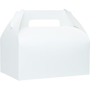 UnicoPak 30 Pcs 9x6x6 Large Gable Boxes Gift Boxes with Handles Food-grade Bakery Boxes Treat Boxes Paper Lunch Boxes To Go for Birthday Wedding Party Favors Picnic Business Christmas