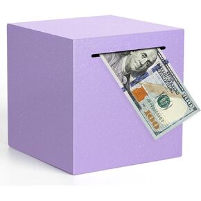 Adults Piggy Bank Must Break to Open, Unbreakable Stainless Steel Piggy Bank for Adults, Metal Savings Box for Cash Saving (Pink, 4.72 inch)