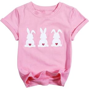 Toddler Girls Easter Shirt Easter Bunny Shirts Baby Bunny T-Shirt Girl Kids Rabbit Tops Egg Hunt Shirt Happy Easter Tee