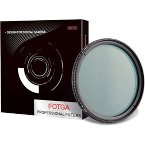 Fotga 43mm Ultra Slim Multi-Coating MC Fader Variable Neutral Density ND Lens Filter ND2 to ND8 ND16 ND32 ND64 ND400 Position Lock Optical Glass Aluminum Matt Frame No X-cross