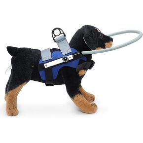 Upgrade Walking Ring Harness for Blind Dogs with D-Ring, Device for Blind Dogs, Ring Vest for Blind Pets Blue Medium