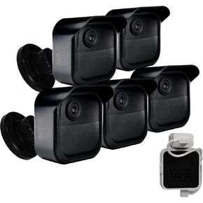 حامل الكاميرا الخارجية Blink الجديد كليًا من Skyworld، غطاء واقٍ مقاوم للطقس وحامل قابل للتعديل 360 درجة للجيل الرابع من Blink مع وحدة مزامنة Blink 2 وكابل شاحن USB (أسود 5 قطع) in Kuwait