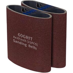 12 Packs 8 x 19 inch 40 Grit Cloth Floor Sanding Belts Ideal for sanding commercial and residential flooring