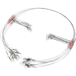 50 قطعة من أدوات صيد الأسماك من الفولاذ المقاوم للصدأ بذراعين لصيد السمك أدوات قيادة سلك صيد عالية القوة مع خرزات دوارة لخطافات الطعم in Kuwait