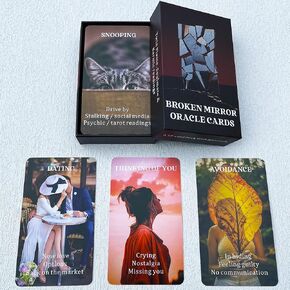 مجموعات بطاقات أوراكل من SOULGIST Love، وسطح المرايا المكسورة، وبطاقات أوراكل للمبتدئين، موصى بها لقراءات Twin Flame و Soulmate و Karmic in Kuwait