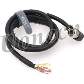 Hirose 12 Pin Female Right Angle to Open End Power Cable for Hitachi Coaxial Cord for Sony Basler Cameras 39 inches