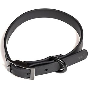 Wild One Dog Collar, The Original Easy-Clean, All Weather Flex-Poly Strap with Metal, Durable, Dirt and Odor Resistant, Size L, Black