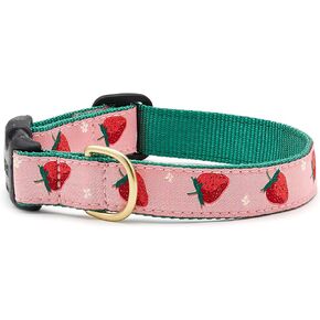 Up Country Strawberry Fields Pattern (Strawberry Fields Dog Collar, Large (15 to 21 inches) 1 inch Wide Width)
