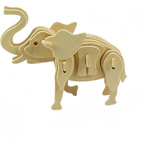 Elephant 3D Wooden Puzzle, 3D Puzzle Craft Kit, Brain Teaser Puzzles for Handicraft Enthusiasts's Welfare. an Intelligence Test Question for Bored and Dull Time.