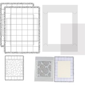 3Pcs/Set Stick and Stamp Mat and fixed Stamp Blending Template Multi Use Low Tack Mat for DIY Projects Paper Card Scrapbooking To Hold Project In Placeholding stencil in place while ink blending fixed