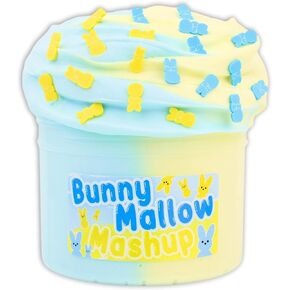 Bunny Mallow Mashup - Butter Textured Easter Slime 8 fl/oz - Handmade in USA - Dope Slimes - Blue/Yellow