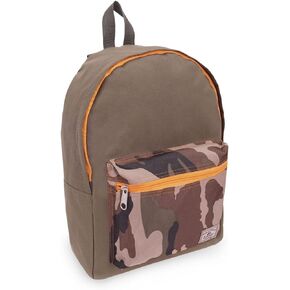 Everest Basic Color Block Backpack, Black/Gray, One Size