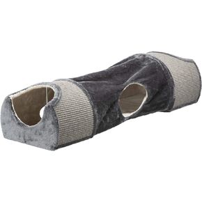 TRIXIE Cuddly Condos with Tunnel, Sisal Scratching Surface, Cream/Brown