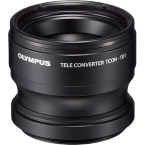 OM SYSTEM OLYMPUS Telephoto Tough Lens Pack (lens and adapter) for TG-1 and TG-2 Cameras (Black with Red Adapter) - International Version (No Warranty)