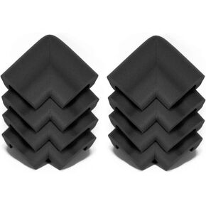 Kidkusion Jumbo Corner Guards 4 Pack | Black | Made in USA | Corner and Edge Protector | Child Safety