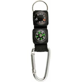 Black Carabiner Key Chain Compass Thermometer Metal Camping Outdoor Gadgets Hiking Survival to Multifunctional O0R8 Mountaineering Electronics and Gadgets