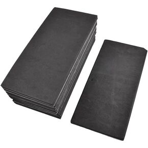 uxcell 10 Pcs x Black Rectangle Adhesive Foam Replacement Sander Back Pad Fit Rectangular Sander