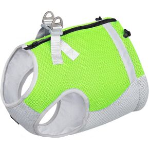 LAVAMOND Dog Cooling Vest, Lightweight Jacket for Small Medium Dogs with Evaporative Cool Technology, Reflective Design Breathable Mesh for Training Camping, Green, S