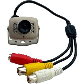 Vanxse CCTV 1/3 CCD 1000tvl 6mm Indoor/Outdoor 6pcs IR LEDs Mini Audio Camera Day/Night Waterproof Security Surveillance Camera with Bracket