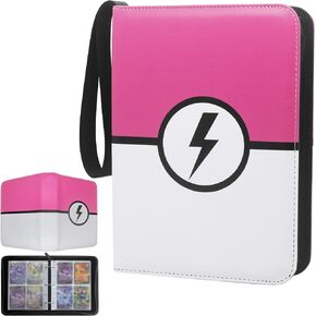 Card Binder 4-Pockets,Trading Card Binder with 50 Removable Sleeves Can Collection 400 Pockets Cards is Ideal Gifts (Blue)