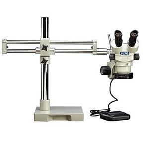 Unitron LX Microscopes by UNITRON 23780RB System 273RB-LED3000 Binocular Stereo-Zoom Microscope with Roller Bearing Stand, LED-3000 Ring Light, 23 mm