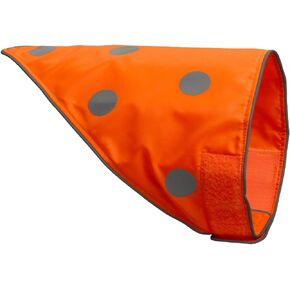 SPOT THE DOG! Reflective Dog Bandanas - High Visibility Safety Dog Accessories for Small, Large Dogs, Orange Collar, Scarf, Kerchief, Bib for Hunting, Camping, Walking at Night (Blaze Orange, M-L)