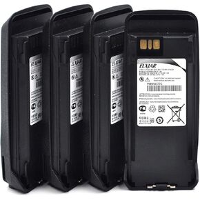 (4-Pack) 7.4V 2600mAh Li-ion Replacement Battery for Motorola PMNN4077C, Compatible with XPR6100 XPR6300 XPR6350 PR6380 XPR6500 XPR6550 XPR6580 DP3400 DP3601 DGP4150 DGP6150 XIRP6500, PMNN4066A