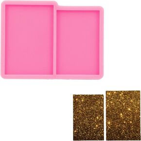 Rectangle Resin Silicone Mold Epoxy Mold Phone Grip Mold Socket Resin Mold for DIY Rectangle Shape Badge Reel, Charms, Pendant, Jewelry Making, Chocolate Cake Mold